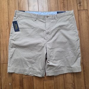 Polo by Ralph Lauren Men's Stretch Classic Fit  Tan Chino Shorts Size 40